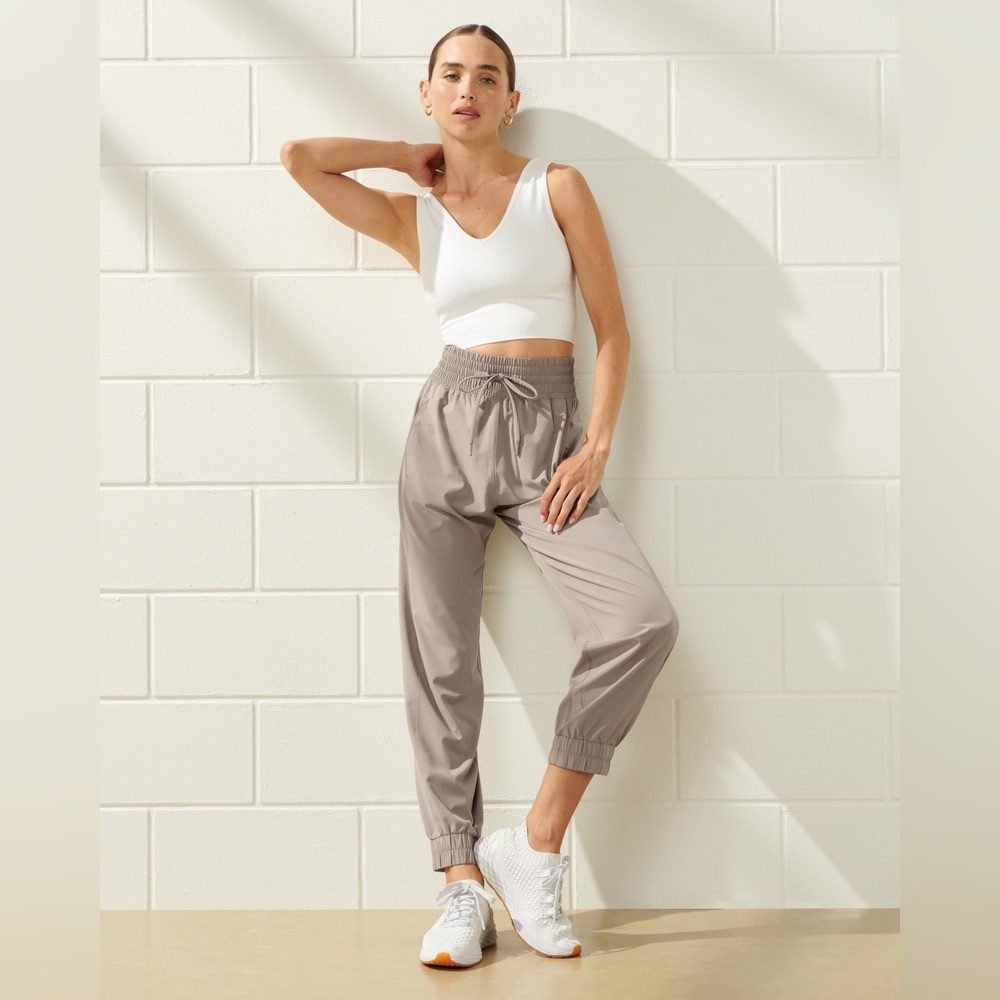 Abercrombie & Fitch Charcoal Grey Track Pants Elastic Waist